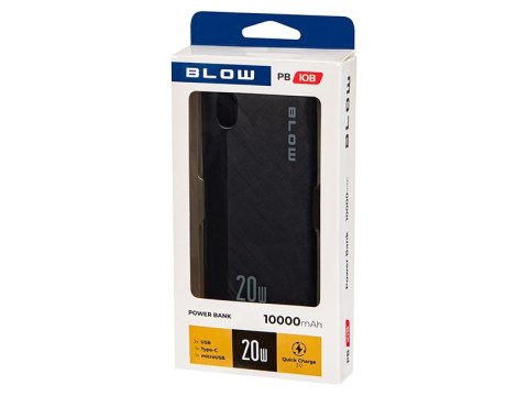 BLOW POWER BANK 10000MAH QC 20W CZARNY PB10B