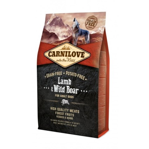 CARNILOVE Lamb & Wild Boar for Adult - sucha karma dla psa - 4 kg