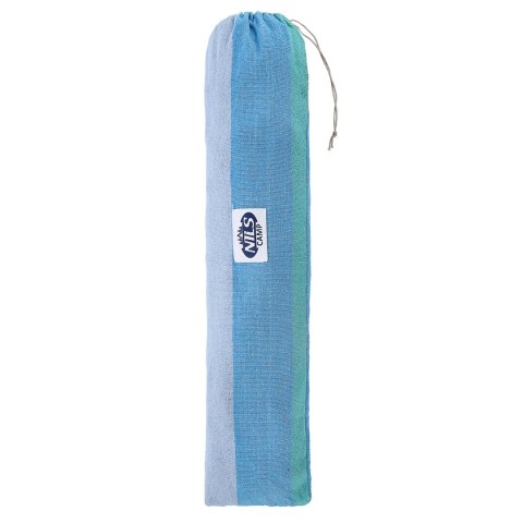 NC9004 NIEBIESKI-CIEMNONIEBIESKI HAMAK Z DREWNIANĄ BELKA 70CM I METALOWYM UCHWYTEM NILS CAMP