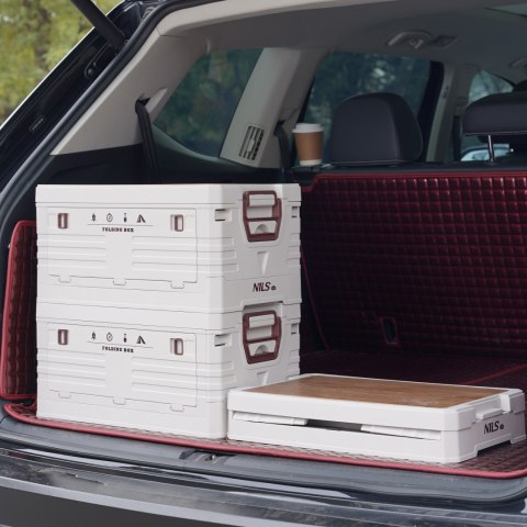 NCB4002 SKŁADANA SKRZYNIA KEMPINGOWA Z FUNKCJĄ STOŁU 2W1 ZIELONA NILS CAMP