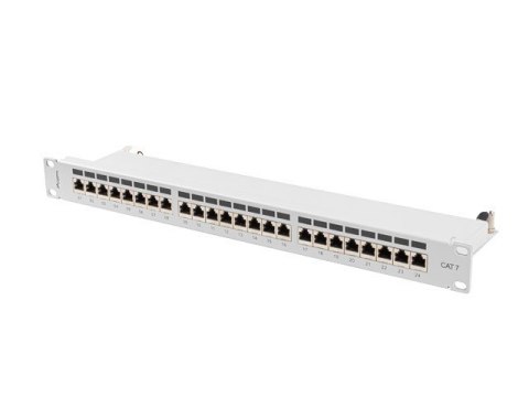LANBERG PATCH PANEL 24 PORT 1U 19" KAT.7 FTP SZARY PPS7-1024-S
