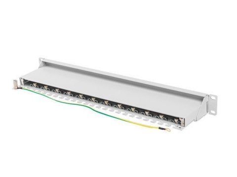 LANBERG PATCH PANEL 24 PORT 1U 19" KAT.7 FTP SZARY PPS7-1024-S