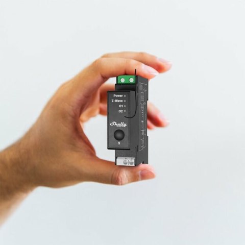 Shelly Wave Pro 2PM 2-kanałowy przekaźnik na szynę DIN z pomiarem energii Shelly Qubino