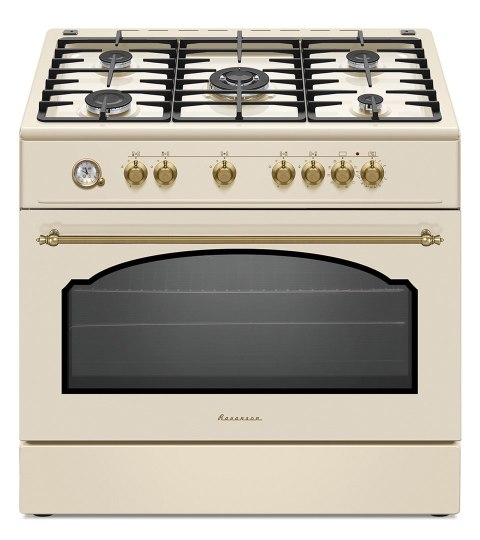 Kuchnia gazowo elektryczna Ravanson Retro KWGE-90ARC (kremowy)