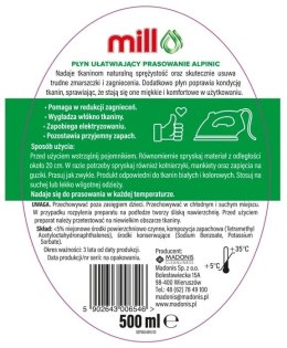 MILL Płyn ułatwiający prasowanie ALPINIK 500 ml