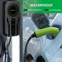 Qoltec Mobilna ładowarka do samochodu elektrycznego EV z regulacją 2w1 Typ2 SCHUKO 3.5kW 230V LCD Przenośna Wallbox 5m