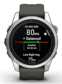 Zegarek sportowy Garmin Fenix 7S Pro Solar Silver SS Grapphite
