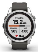 Zegarek sportowy Garmin Fenix 7S Pro Solar Silver SS Grapphite