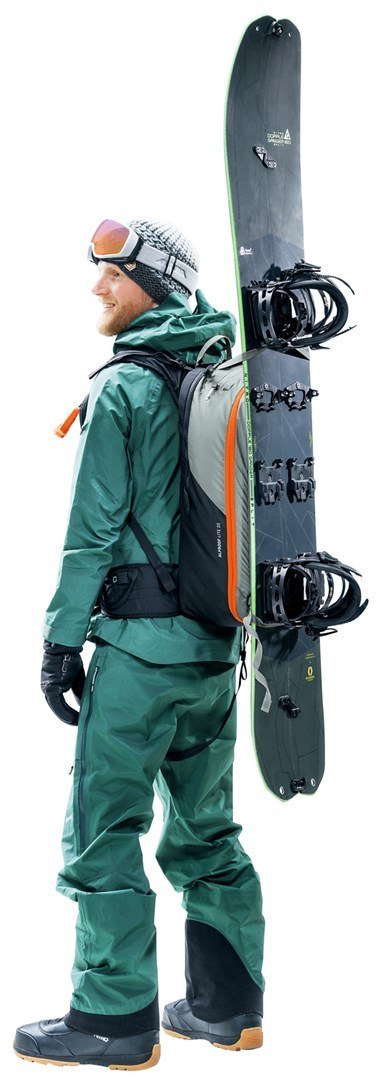 DEUTER Alproof Lite 22L - Plecak lawinowy z czujnikiem Garmin HRM Dual, tin/black