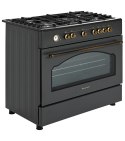 Kuchnia gazowo elektryczna Ravanson Retro KWGE-90AR (czarny)
