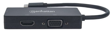 MANHATTAN ADAPTER MULTIPORT USB-C 3.1 NA HDMI/DVI/VGA M/F
