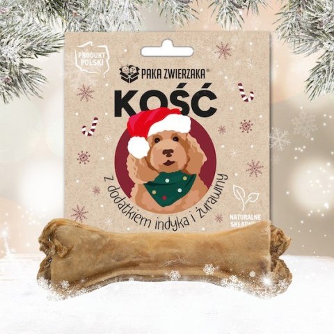 Paka Zwierzaka Kość z dodatkiem indyka i żurawiny 12 cm (rozmiar M) 55g