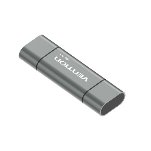 Czytnik kart SD / microSD Vention ze złączami USB 3.0 USB-C microSD szary