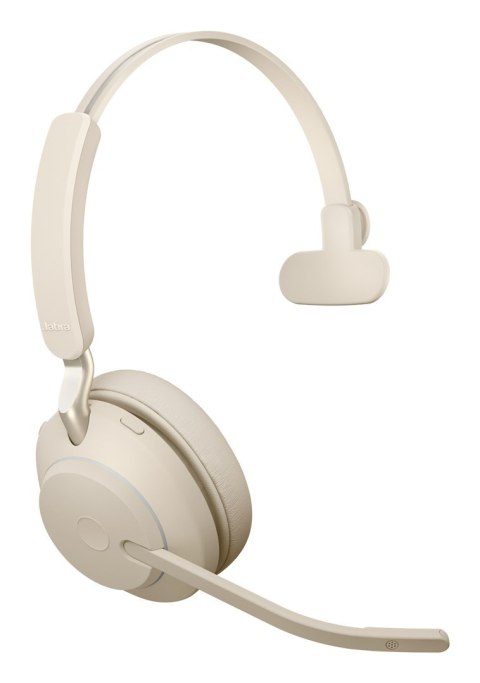 Słuchawki nauszne bezprzewodowe Jabra Evolve2 65 UC Mono Link380c, beige