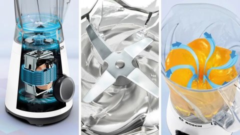 Blender kielichowy Bosch MMB6141W Serie 4 VitaPower (1200W; biały)