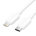 Kabel USB-C do Lightning 3A 480Mbps 1m biały