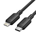 Kabel USB-C do Lightning 3A 480Mbps 1m czarny