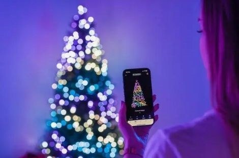 Twinkly Pre-lit Tree -1.50m Choinka, 270 RGB LED, zielony przewód, typ wtyczki C