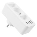 MACLEAN GNIAZDKO PRĄDOWE X3 + 4XUSB, ROZGAŁĘŹNIK Z 3 GNIAZDAMI, 2XUSB A, 2XUSB C PD 20W, 1X16A + 2X6A MCE248 F/W
