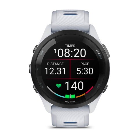 Zegarek Garmin Forerunner 265 46mm Black Bezel with Whitestone Case biało-niebieski