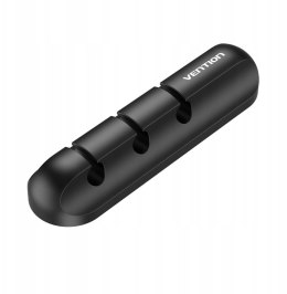 5-portowy organizer kabli Vention 2 szt. czarny