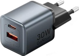 Ładowarka Vention 30W GaN 1x USB-A 1x USB-C czarna
