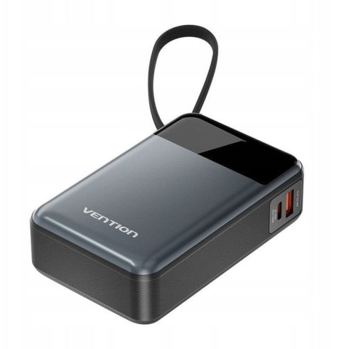 Powerbank Vention 20000mAh 65W z wbudowanym kablem USB-C