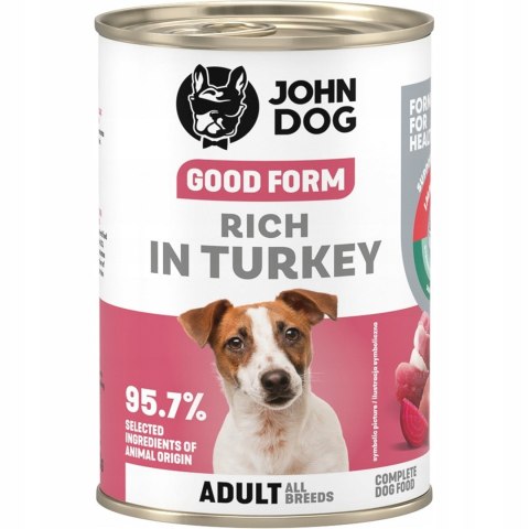 John Dog GOOD FORM DOROSŁY INDYKA KARMA 400g