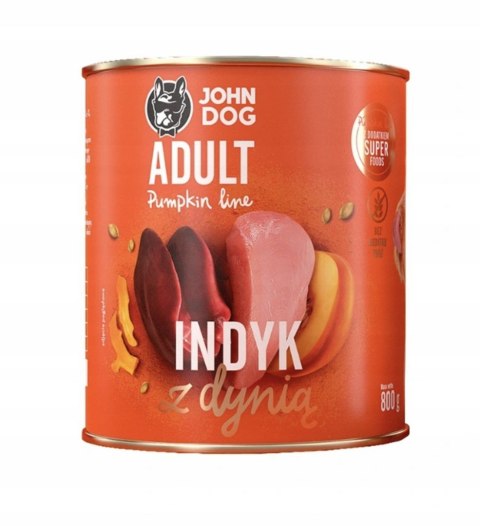 John Dog PUMPKIN Adult indyk z dynią 800g