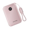 Powerbank Vention 10000mAh 2 x USB-C 1x USB-A z wyświetlaczem 22,5W różowy