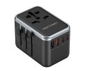 Uniwersalny adapter podróżny z ładowarką Vention 65W GaN 2x USB-A 2x USB-C czarny