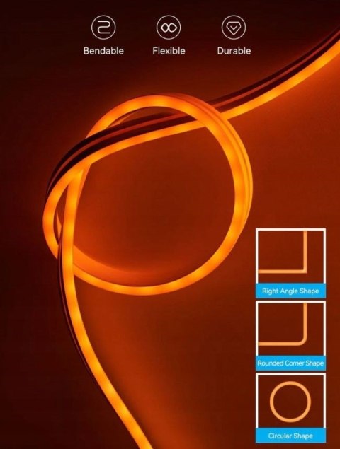 Taśma LED Vention Silicone Neon z pilotem IR i zasilaczem DC 12V 5m