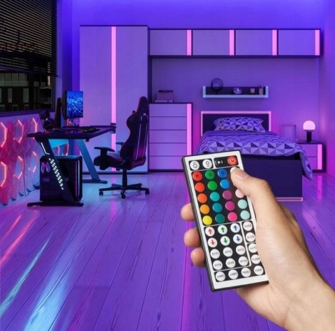 Taśma LED Vention Silicone Neon z pilotem IR i zasilaczem DC 12V 5m