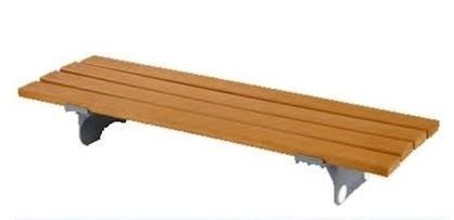 Siedzisko do wanny z drewnianymi listwami