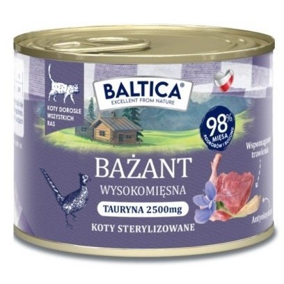 BALTICA SMAKI REGIONÓW Kot dorosły Bażant 185g 185g