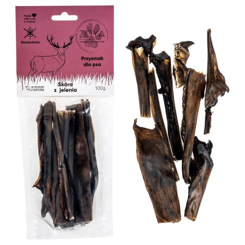 ZOYA skóra z Jelenia gryzak dla psa 100g