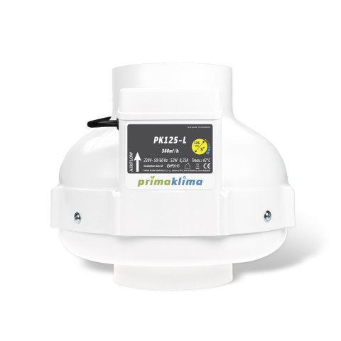 PRIMA KLIMA WENTYLATOR 1 SPEED 360M3/H, FI125MM