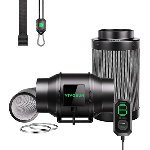 VIVOSUN ZESTAW WENTYLACYJNY 100MM 330M3/H