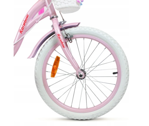 ROWEREK DZIECIĘCY ROWER DLA DZIEWCZYNKI RÓŻOWY 16 CALI KOSZYK + PROWADNIK