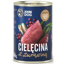 John Dog BERRY Adult cielęcina z żurawiną 800g