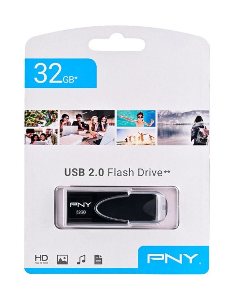 Pendrive PNY Technologies FD32GATT4-EF (32GB; USB 2.0; kolor czarny)