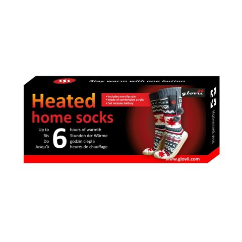 GLOVII KAPCIE OGRZEWANE POWER BANKIEM ROZMIAR UNI (36-43), WZÓR NORWESKI, BATERIE I KABEL ŁADUJĄCY W ZESTAWIE, GOBM