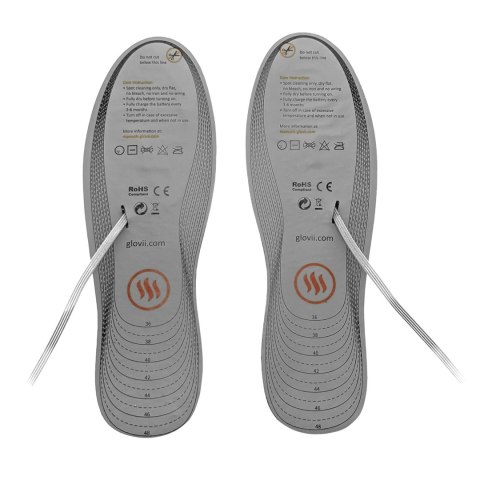 GLOVII OGRZEWANE, STEROWANE APLIKACJĄ, WKŁADKI NARCIARSKIE, W ZESTAWIE BATERIE Z UCHWYTEM NA BUTY NARCIARSKIE GW4U