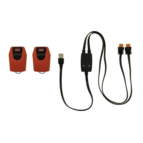 GLOVII OGRZEWANE, STEROWANE APLIKACJĄ, WKŁADKI NARCIARSKIE, W ZESTAWIE BATERIE Z UCHWYTEM NA BUTY NARCIARSKIE GW4U