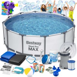 Basen ogrodowy stelażowy 427 x 84 cm 17w1 Bestway 56595 + maszynka do baniek GRATIS