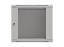 Szafa instalacyjna rack wisząca 19" 9U 540x350 szara drzwi przeszklone LANBERG (FLAT PACK)