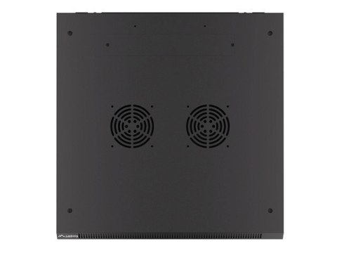 Szafa jednosekcyjna Lanberg WF01-6627-10B (27U; 1300mm / 600mm / 600 mm; wisząca; Szklane; 19''; kolor czarny)