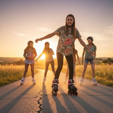 NA2053A ŁYŻWOROLKI VIBE RÓŻOWE ROZM. L(40-43) NILS EXTREME