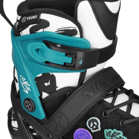 NA2053A ŁYŻWOROLKI VIBE TURKUSOWE ROZM. XS(29-32) NILS EXTREME