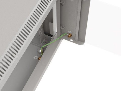 Szafa instalacyjna rack wisząca 19" 9U 540x350 szara drzwi przeszklone LANBERG (FLAT PACK)